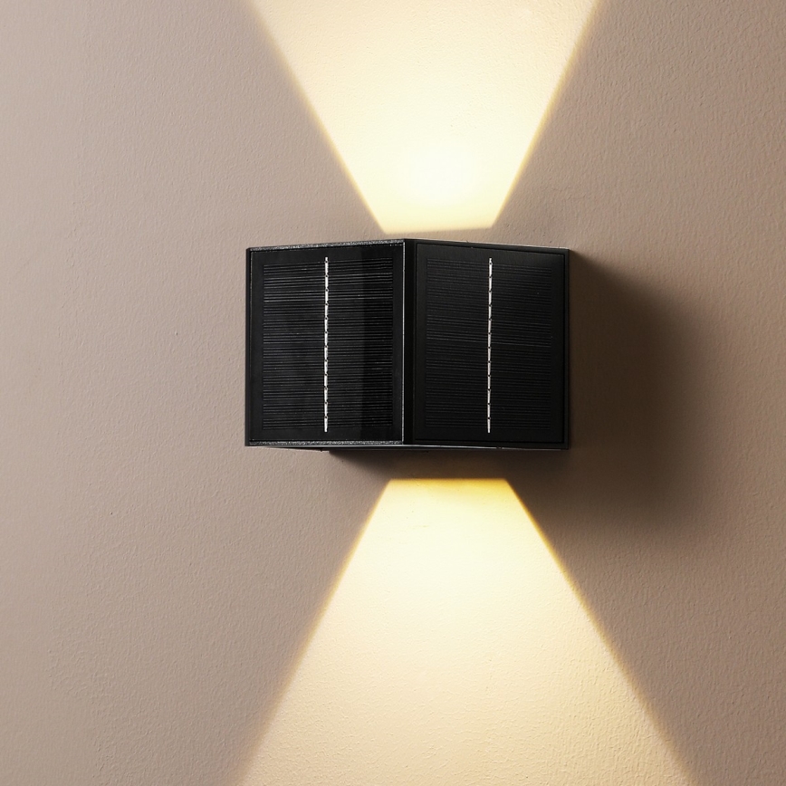 Brilagi - Ηλιακό φωτιστικό τοίχου LED με αισθητήρα SOLAR CUBE LED/2W/3,2V 1300 mAh IP54