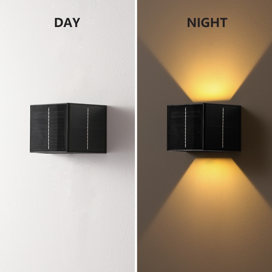 Brilagi - Ηλιακό φωτιστικό τοίχου LED με αισθητήρα SOLAR CUBE LED/2W/3,2V 1300 mAh IP54
