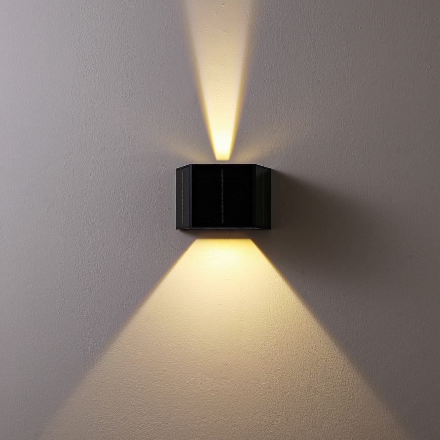 Brilagi - Ηλιακό φωτιστικό τοίχου LED με αισθητήρα SOLAR CUBE LED/2W/3,2V 1300 mAh IP54