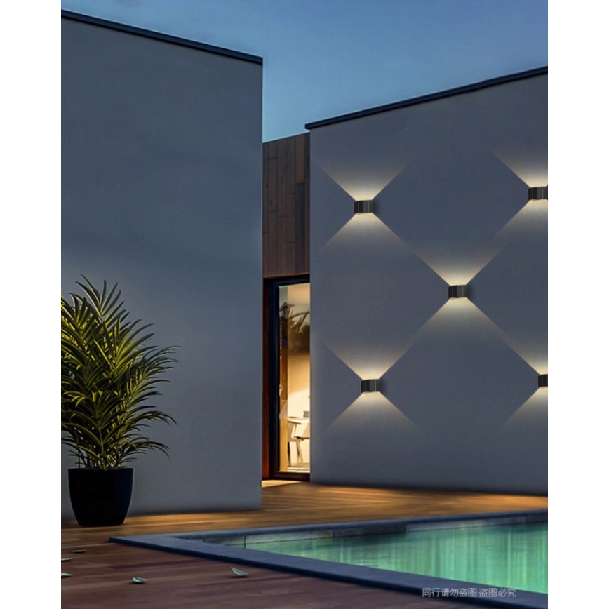 Brilagi - Ηλιακό φωτιστικό τοίχου LED με αισθητήρα SOLAR CUBE LED/2W/3,2V 1300 mAh IP54