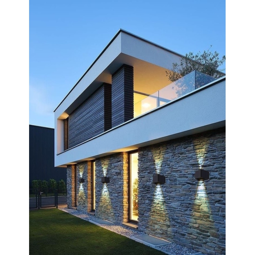 Brilagi - Ηλιακό φωτιστικό τοίχου LED με αισθητήρα SOLAR CUBE LED/2W/3,2V 1300 mAh IP54