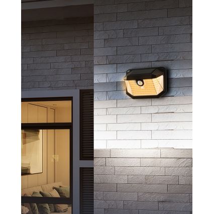 Brilagi - Ηλιακό φωτιστικό τοίχου LED με αισθητήρα WALLIE LED/4W/5,5V 1200 mAh 3000K IP65