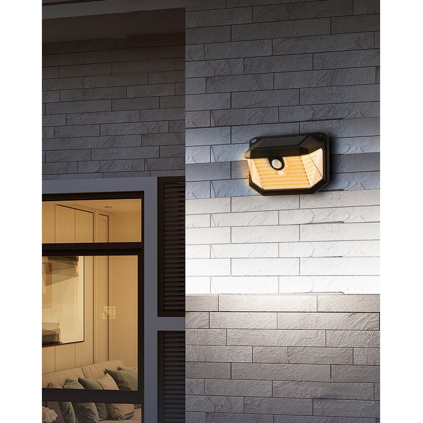 Brilagi - Ηλιακό φωτιστικό τοίχου LED με αισθητήρα WALLIE LED/4W/5,5V 1200 mAh 3000K IP65