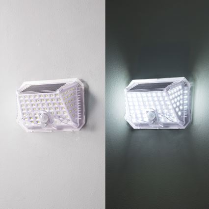 Brilagi - Ηλιακό φωτιστικό τοίχου LED με αισθητήρα WALLIE LED/4W/5,5V 1200 mAh 6500K IP64 ασημί