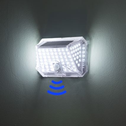 Brilagi - Ηλιακό φωτιστικό τοίχου LED με αισθητήρα WALLIE LED/4W/5,5V 1200 mAh 6500K IP64 ασημί