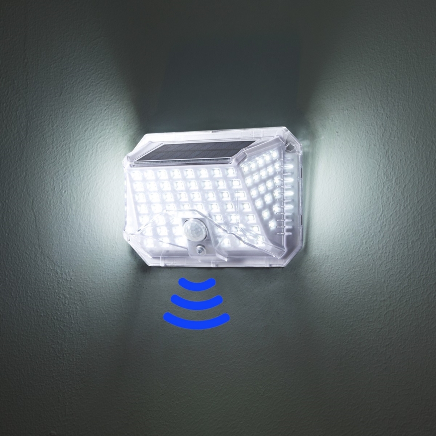 Brilagi - Ηλιακό φωτιστικό τοίχου LED με αισθητήρα WALLIE LED/4W/5,5V 1200 mAh 6500K IP64 ασημί