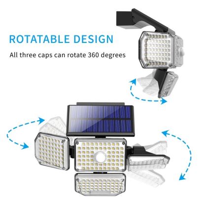 Brilagi - Ηλιακό φωτιστικό τοίχου LED με αισθητήρα WALLIE LED/5W/5,5V IP65