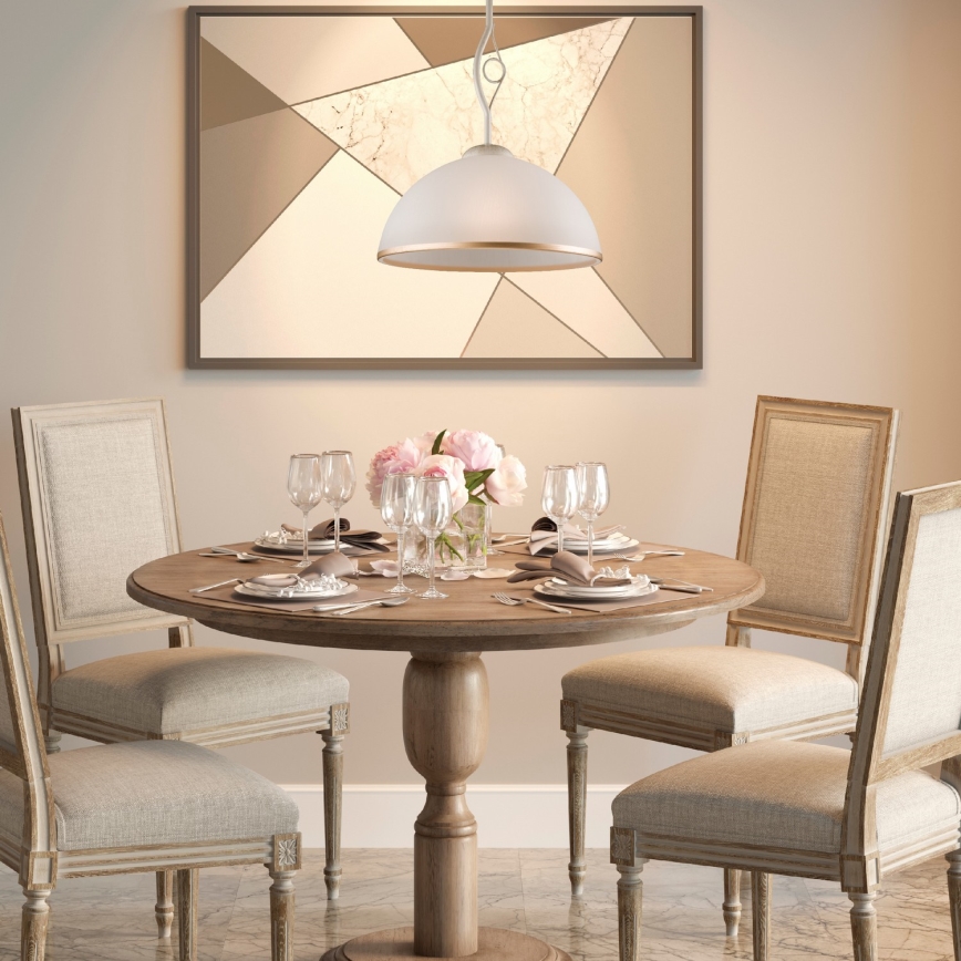 Brilagi - Κρεμαστό πολύφωτο LED ANTICO 1xE27/60W/230V λευκή πατίνα