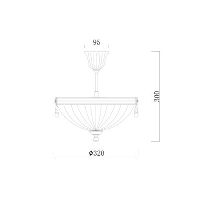Brilagi - Κρεμαστό φωτιστικό CLASSIC 3xE14/60W/230V ορείχαλκος