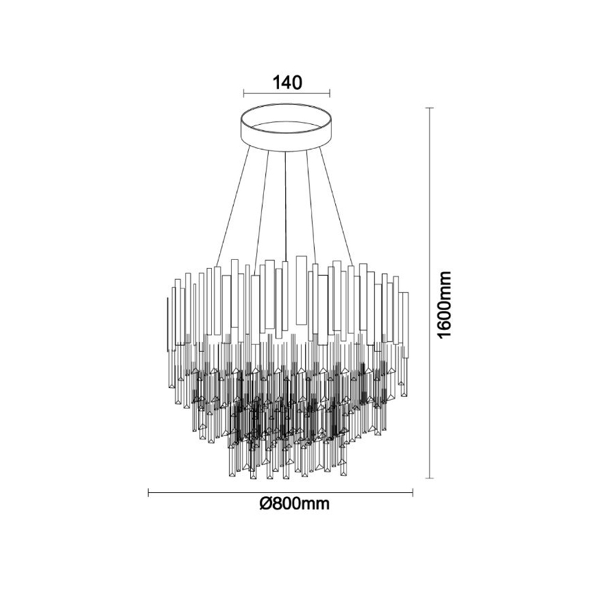 Brilagi - Κρεμαστό φωτιστικό PLAZA με καλώδιο 11xE14/40W/230V