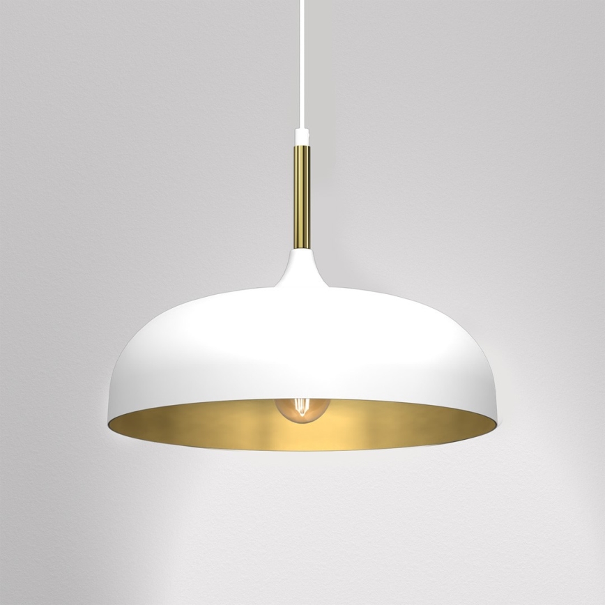 Brilagi - Κρεμαστό φωτιστικό οροφής ABRAHAM 1xE27/60W/230V διάμετρος 35 cm λευκό
