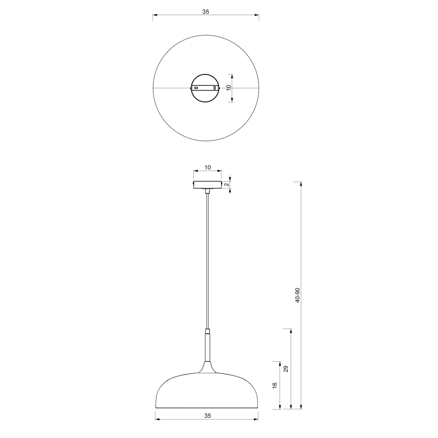 Brilagi - Κρεμαστό φωτιστικό οροφής ABRAHAM 1xE27/60W/230V διάμετρος 35 cm μπεζ