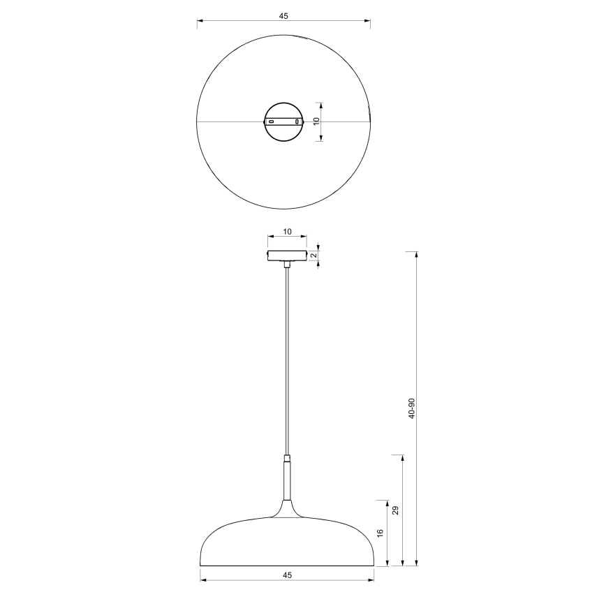 Brilagi - Κρεμαστό φωτιστικό οροφής ABRAHAM 1xE27/60W/230V διάμετρος 45 cm μπεζ