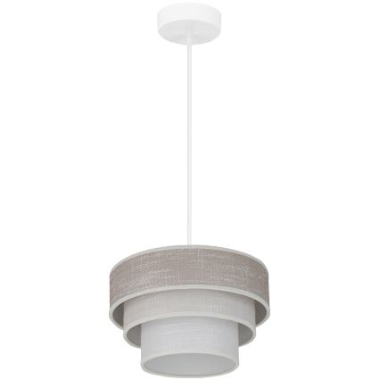 Brilagi - Κρεμαστό φωτιστικό οροφής ALASKA LUNETA 1xE27/15W/230V διάμετρος 25 cm γκρι/κρεμ