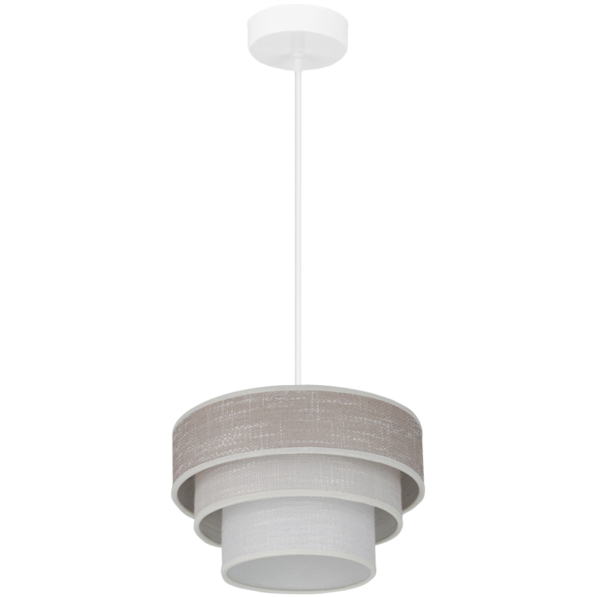 Brilagi - Κρεμαστό φωτιστικό οροφής ALASKA LUNETA 1xE27/15W/230V διάμετρος 25 cm γκρι/κρεμ
