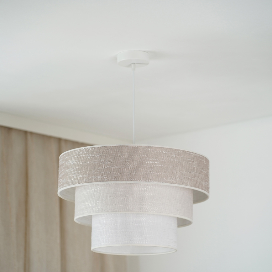 Brilagi - Κρεμαστό φωτιστικό οροφής ALASKA LUNETA 1xE27/15W/230V διάμετρος 45 cm γκρι/κρεμ