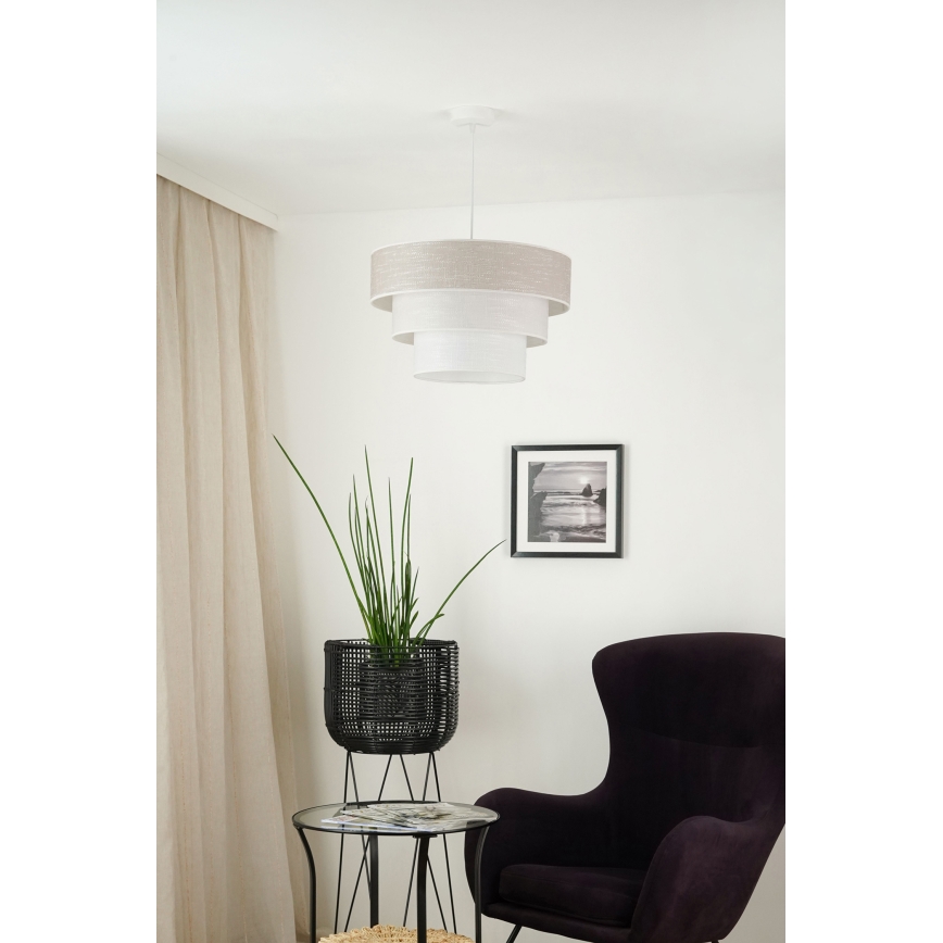 Brilagi - Κρεμαστό φωτιστικό οροφής ALASKA LUNETA 1xE27/15W/230V διάμετρος 45 cm γκρι/κρεμ
