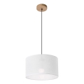 Brilagi - Κρεμαστό φωτιστικό οροφής ANTHONY 1xE27/60W/230V δρυς/λευκό