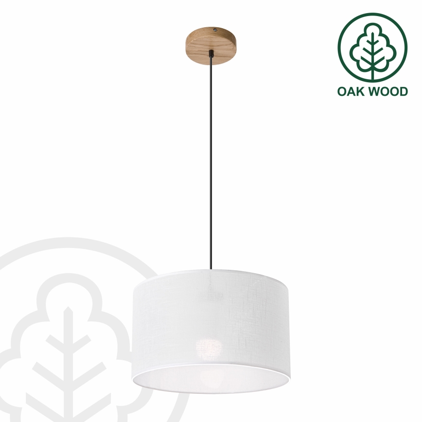 Brilagi - Κρεμαστό φωτιστικό οροφής ANTHONY 1xE27/60W/230V δρυς/λευκό