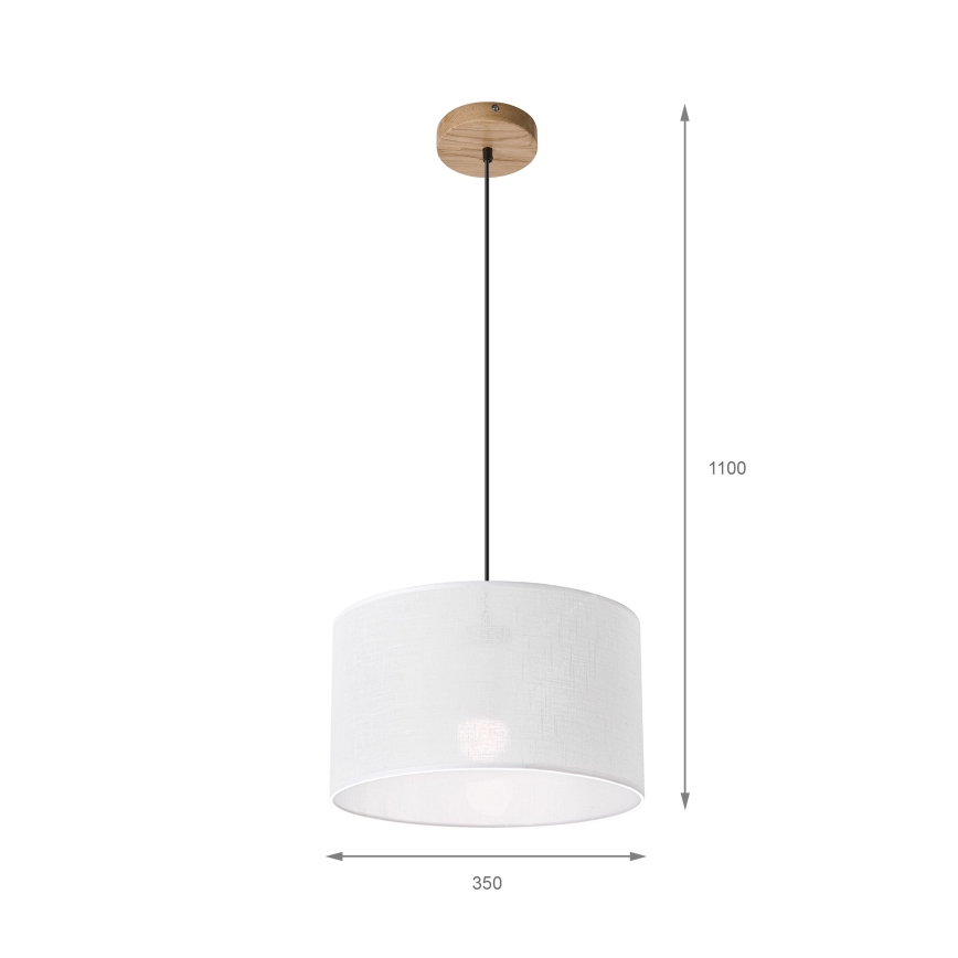 Brilagi - Κρεμαστό φωτιστικό οροφής ANTHONY 1xE27/60W/230V δρυς/λευκό