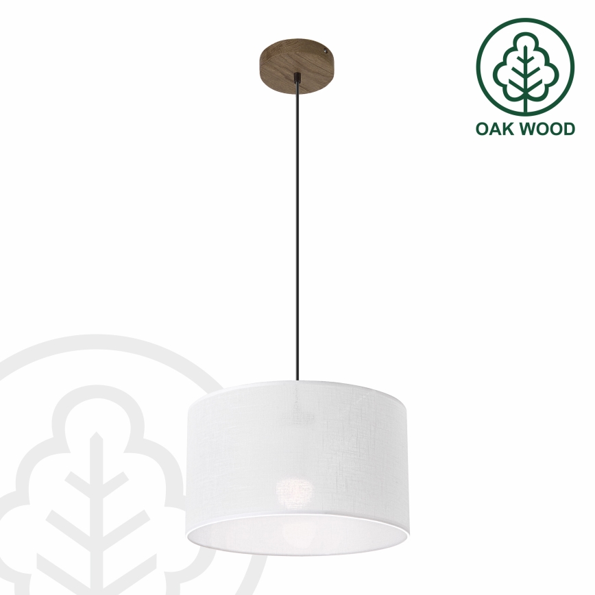 Brilagi - Κρεμαστό φωτιστικό οροφής ANTHONY 1xE27/60W/230V δρυς/λευκό