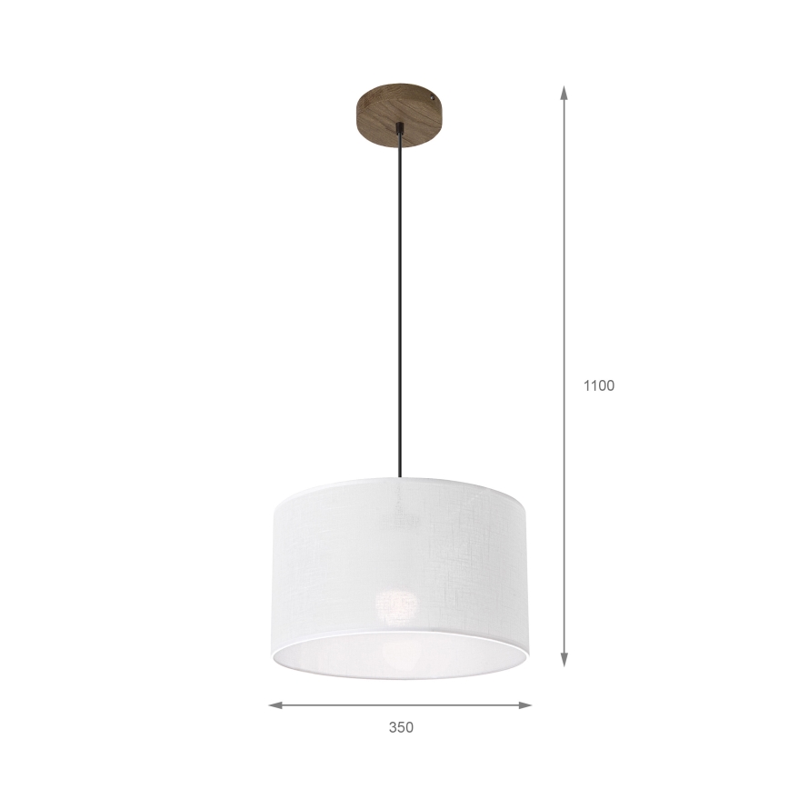 Brilagi - Κρεμαστό φωτιστικό οροφής ANTHONY 1xE27/60W/230V δρυς/λευκό