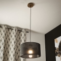 Brilagi - Κρεμαστό φωτιστικό οροφής ANTHONY 1xE27/60W/230V δρυς/μαύρο