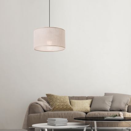 Brilagi - Κρεμαστό φωτιστικό οροφής ANTHONY 1xE27/60W/230V δρυς/μπεζ