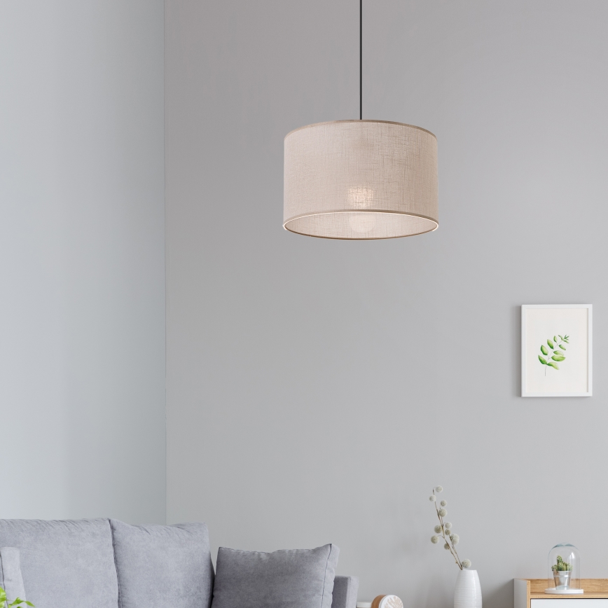 Brilagi - Κρεμαστό φωτιστικό οροφής ANTHONY 1xE27/60W/230V δρυς/μπεζ