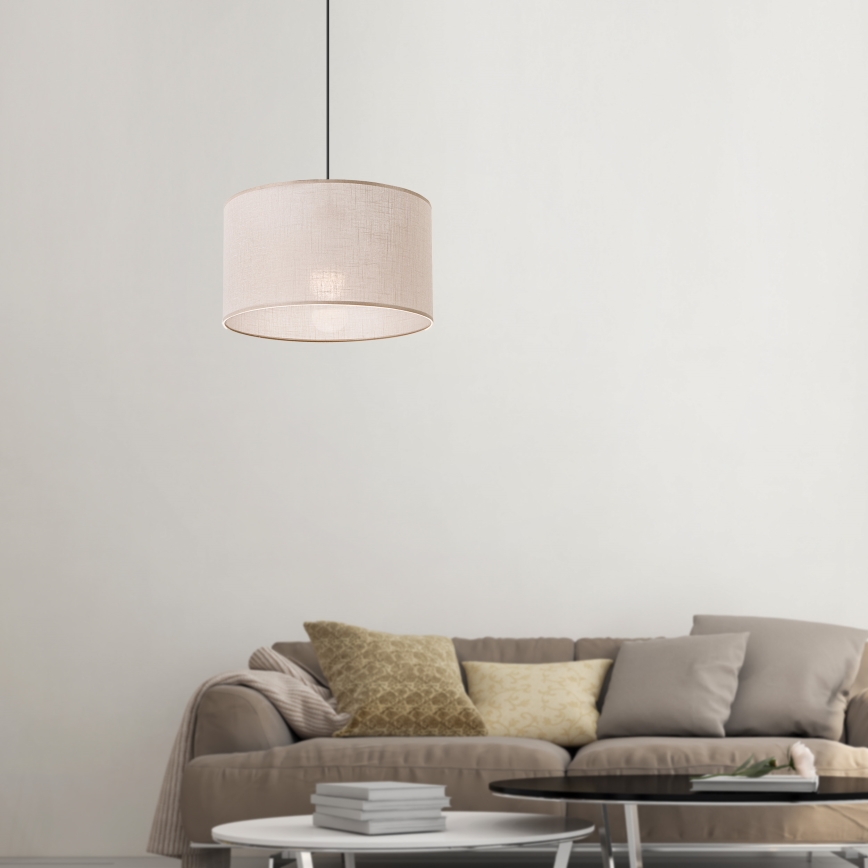 Brilagi - Κρεμαστό φωτιστικό οροφής ANTHONY 1xE27/60W/230V δρυς/μπεζ