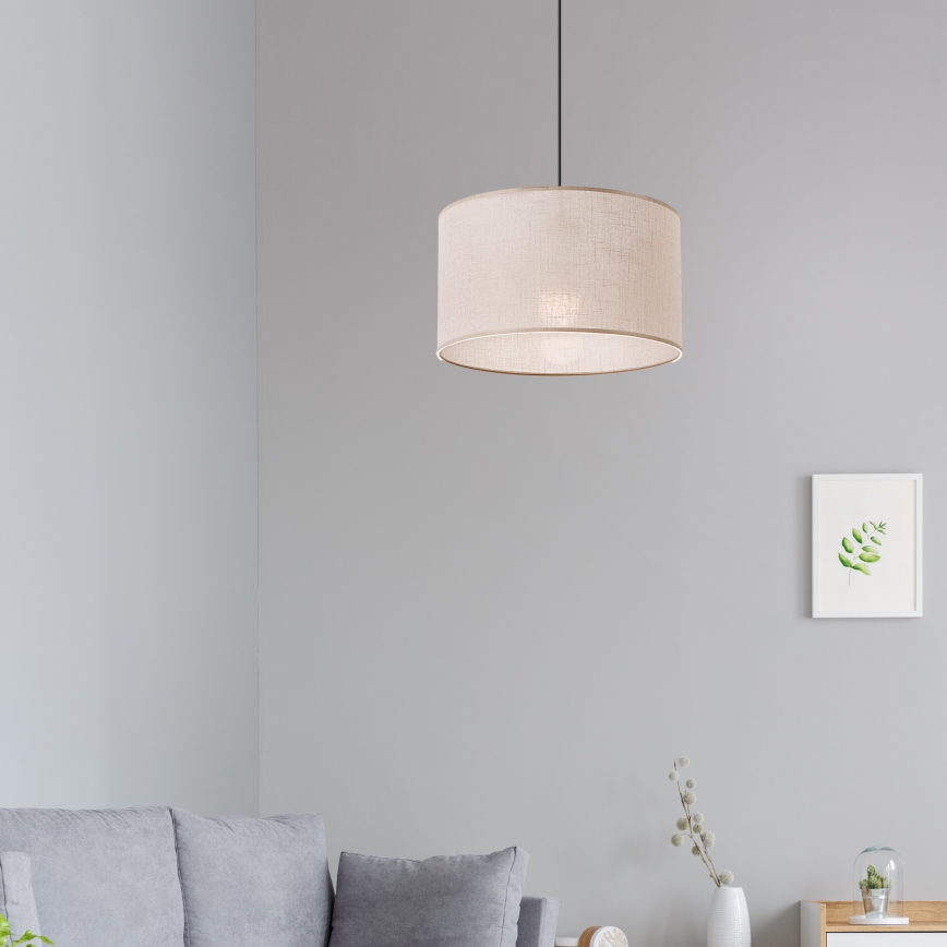 Brilagi - Κρεμαστό φωτιστικό οροφής ANTHONY 1xE27/60W/230V δρυς/μπεζ