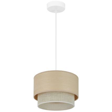 Brilagi - Κρεμαστό φωτιστικό οροφής ARIZONA BOHO 1xE27/15W/230V διάμετρος 25 cm μπεζ/λευκό