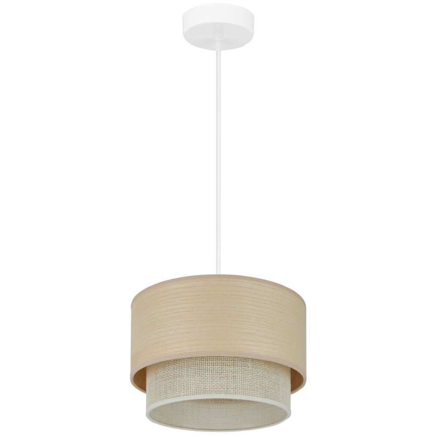 Brilagi - Κρεμαστό φωτιστικό οροφής ARIZONA BOHO 1xE27/15W/230V διάμετρος 25 cm μπεζ/λευκό