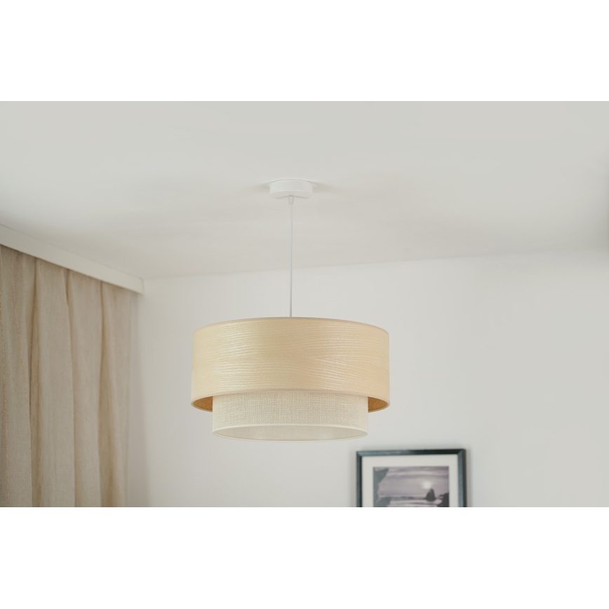 Brilagi - Κρεμαστό φωτιστικό οροφής ARIZONA BOHO 1xE27/15W/230V διάμετρος 45 cm μπεζ/λευκό