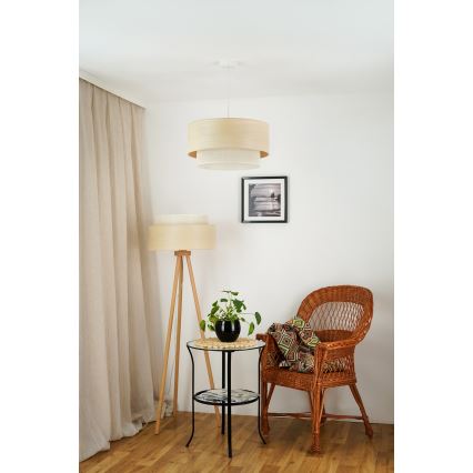 Brilagi - Κρεμαστό φωτιστικό οροφής ARIZONA BOHO 1xE27/15W/230V διάμετρος 45 cm μπεζ/λευκό