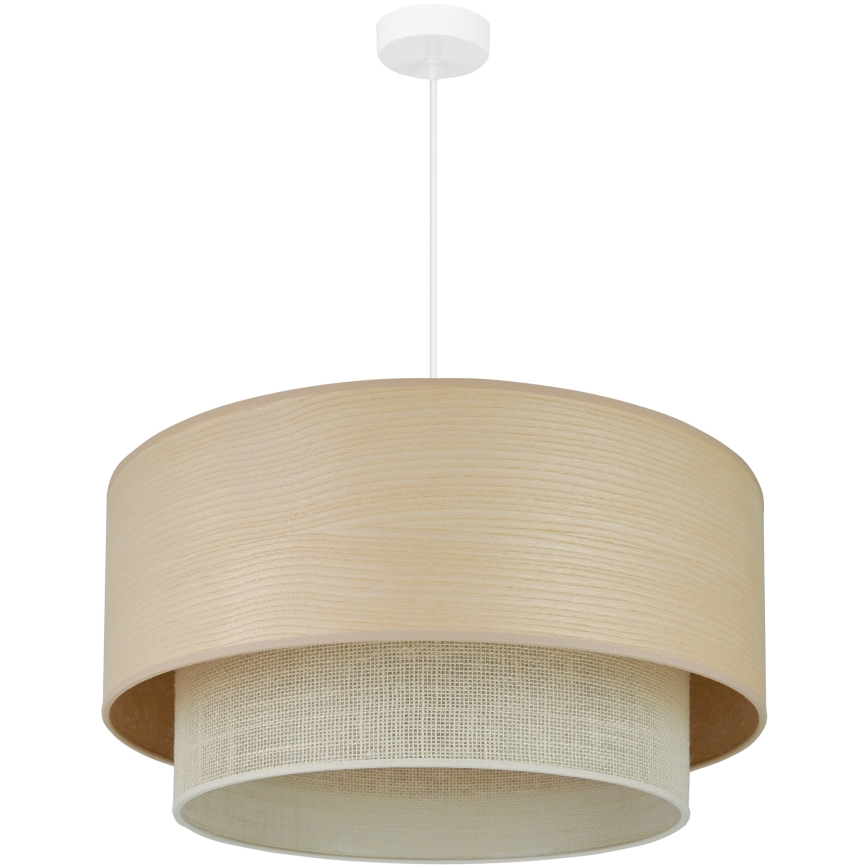 Brilagi - Κρεμαστό φωτιστικό οροφής ARIZONA BOHO 1xE27/15W/230V διάμετρος 60 cm μπεζ/λευκό