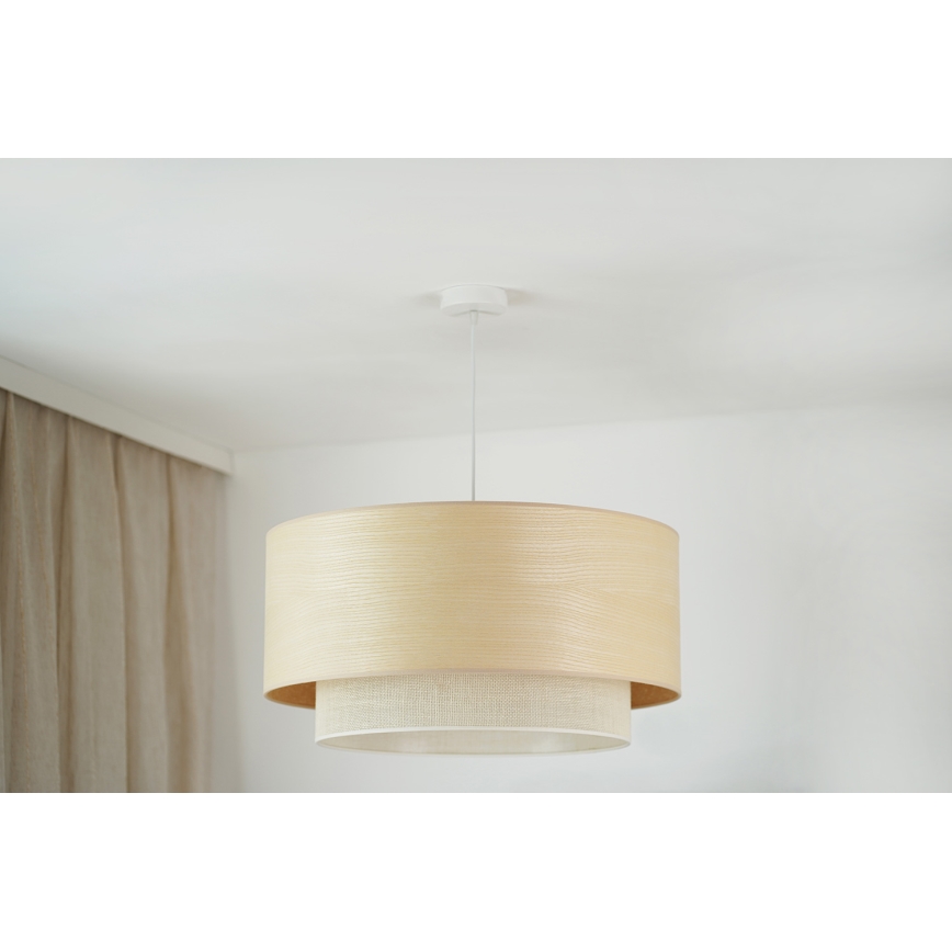 Brilagi - Κρεμαστό φωτιστικό οροφής ARIZONA BOHO 1xE27/15W/230V διάμετρος 60 cm μπεζ/λευκό