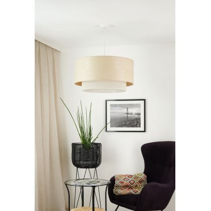 Brilagi - Κρεμαστό φωτιστικό οροφής ARIZONA BOHO 1xE27/15W/230V διάμετρος 60 cm μπεζ/λευκό