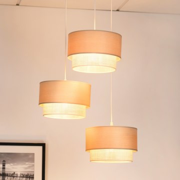 Brilagi - Κρεμαστό φωτιστικό οροφής ARIZONA BOHO 3xE27/15W/230V μπεζ/λευκό