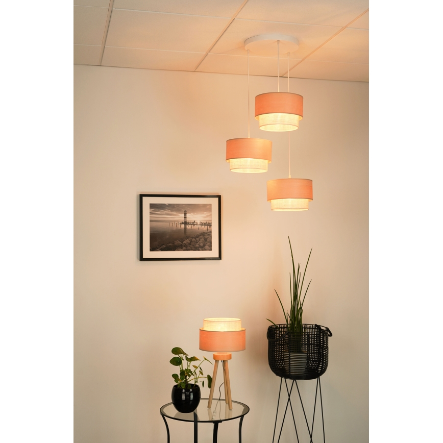 Brilagi - Κρεμαστό φωτιστικό οροφής ARIZONA BOHO 3xE27/15W/230V μπεζ/λευκό