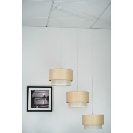 Brilagi - Κρεμαστό φωτιστικό οροφής ARIZONA BOHO 3xE27/15W/230V μπεζ/λευκό