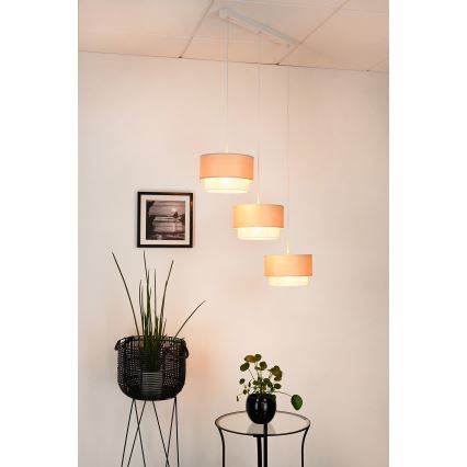 Brilagi - Κρεμαστό φωτιστικό οροφής ARIZONA BOHO 3xE27/15W/230V μπεζ/λευκό