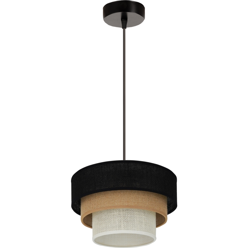 Brilagi - Κρεμαστό φωτιστικό οροφής ASPEN LUNETA 1xE27/15W/230V διάμετρος 25 cm μαύρο/μπεζ/κρεμ