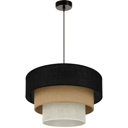 Brilagi - Κρεμαστό φωτιστικό οροφής ASPEN LUNETA 1xE27/15W/230V διάμετρος 45 cm μαύρο/μπεζ/κρεμ