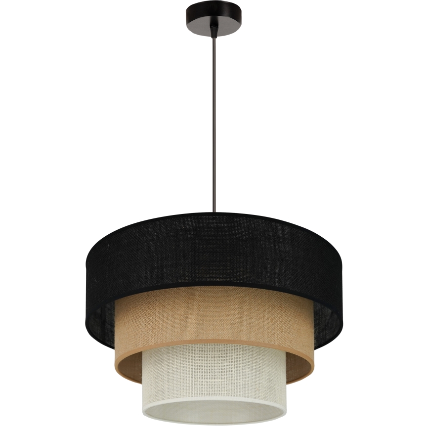 Brilagi - Κρεμαστό φωτιστικό οροφής ASPEN LUNETA 1xE27/15W/230V διάμετρος 45 cm μαύρο/μπεζ/κρεμ