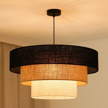 Brilagi - Κρεμαστό φωτιστικό οροφής ASPEN LUNETA 1xE27/15W/230V διάμετρος 60 cm μαύρο/μπεζ/κρεμ