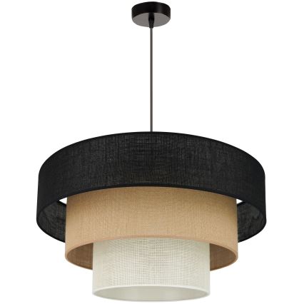 Brilagi - Κρεμαστό φωτιστικό οροφής ASPEN LUNETA 1xE27/15W/230V διάμετρος 60 cm μαύρο/μπεζ/κρεμ