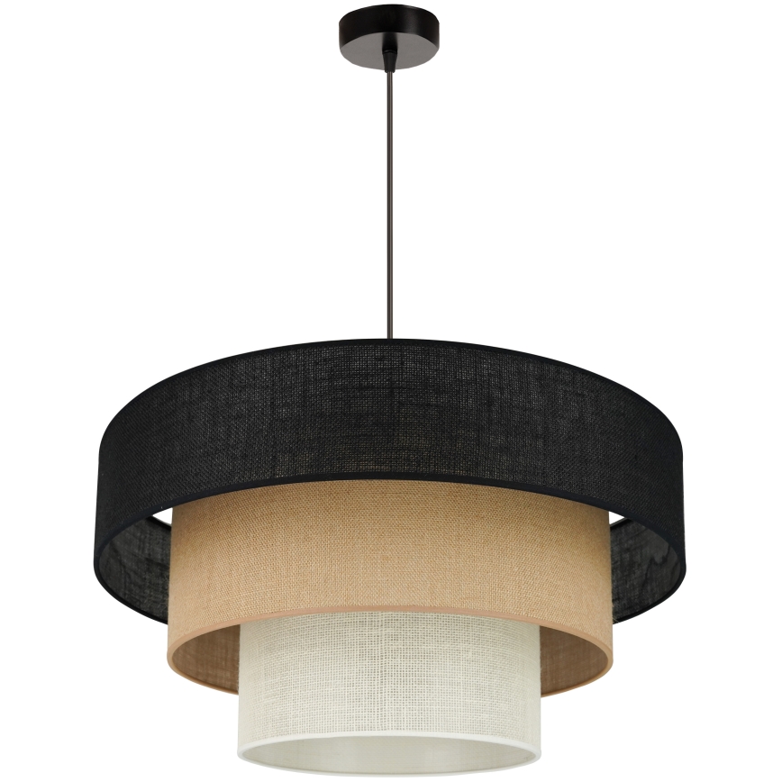 Brilagi - Κρεμαστό φωτιστικό οροφής ASPEN LUNETA 1xE27/15W/230V διάμετρος 60 cm μαύρο/μπεζ/κρεμ
