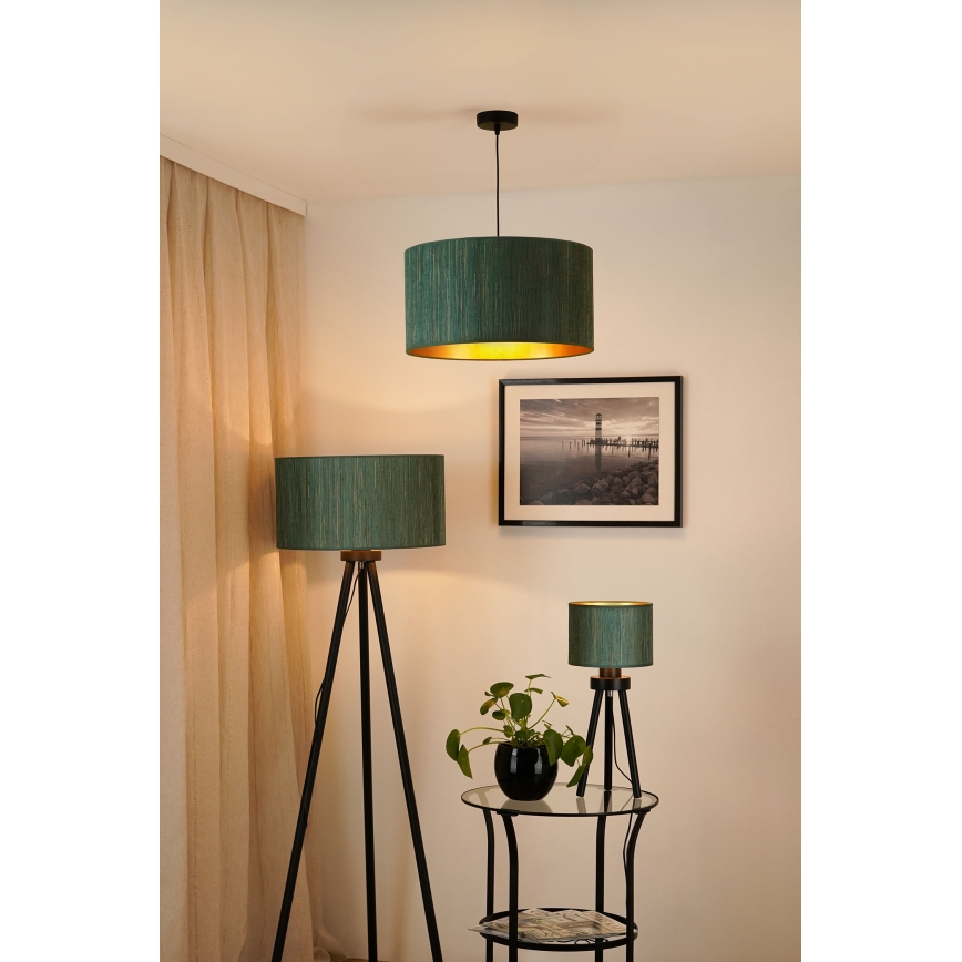 Brilagi - Κρεμαστό φωτιστικό οροφής BOSTON ROLLER 1xE27/15W/230V διάμετρος 45 cm straw πράσινο/χρυσό