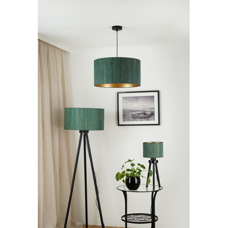 Brilagi - Κρεμαστό φωτιστικό οροφής BOSTON ROLLER 1xE27/15W/230V διάμετρος 45 cm straw πράσινο/χρυσό